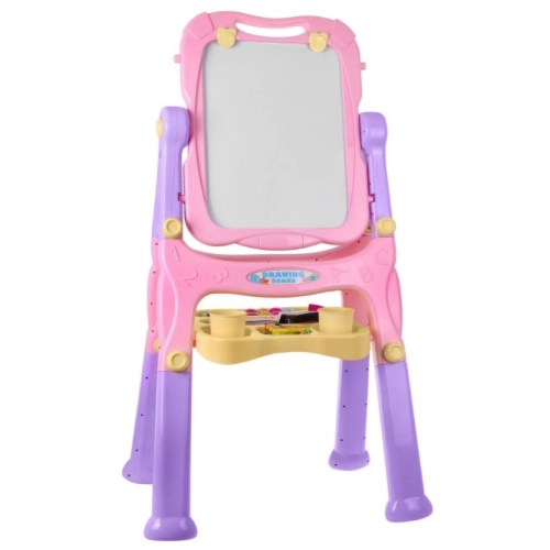 Duża Dwustronna Tablica MAGNESY KREDA OBRÓT 360ST - RÓŻOWA 676